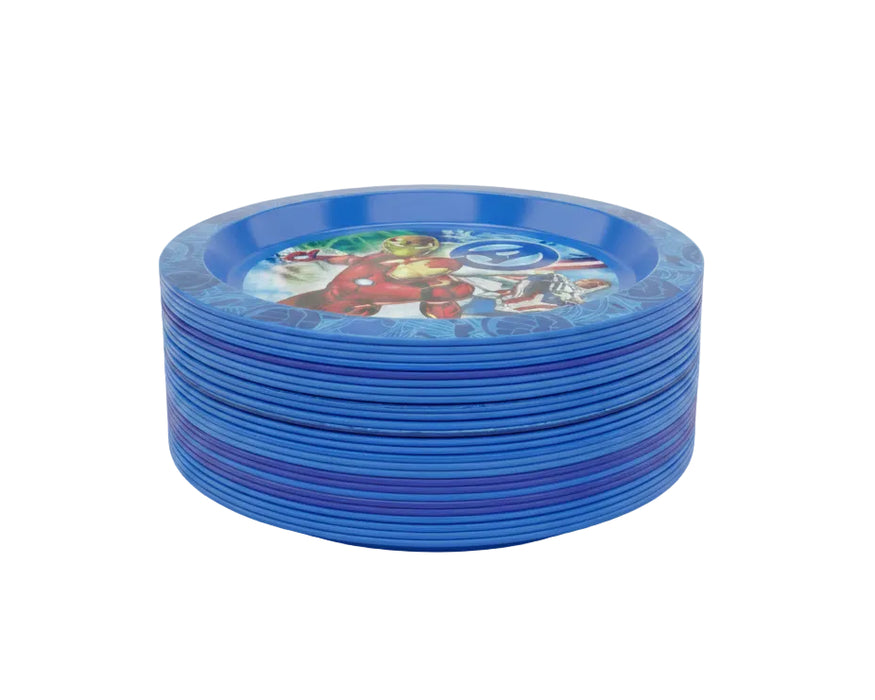Kids' Durable Plastic Round Dinner Plate 1pc