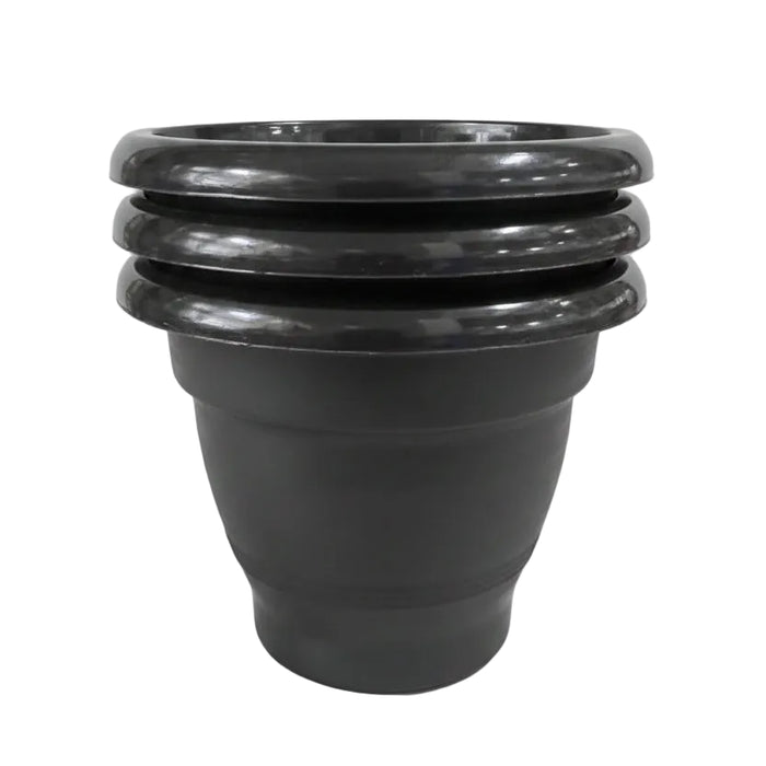 Stackable Plastic Flower Pots 3pcs