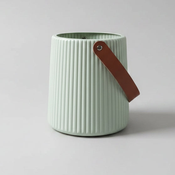 Modern Ribbed Decorative Bucket