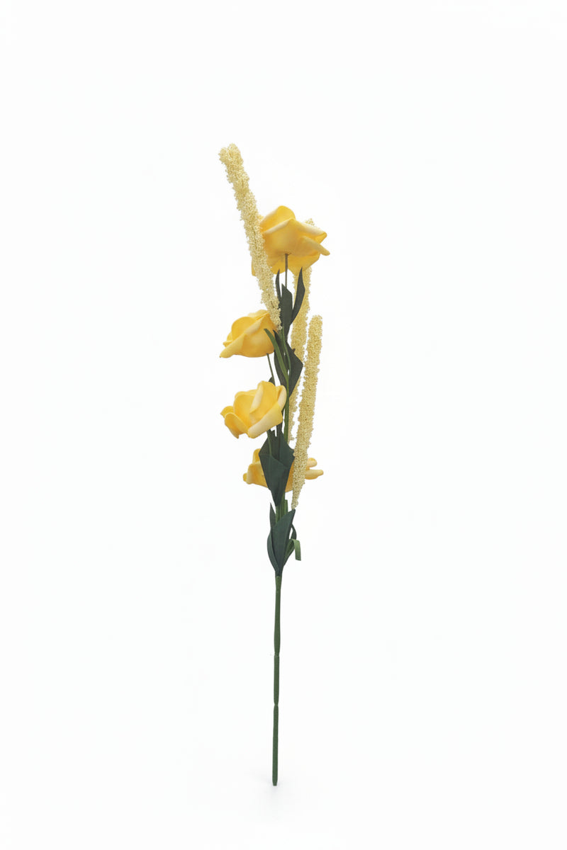 Artificial Yellow Gladiolus Stem