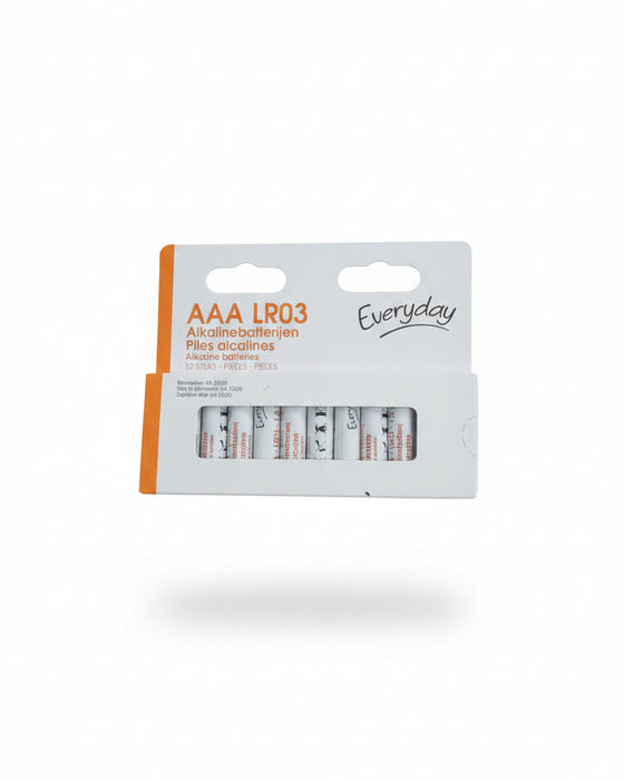 Everyday AAA LR03 Alkaline Batteries (12 Pack)
