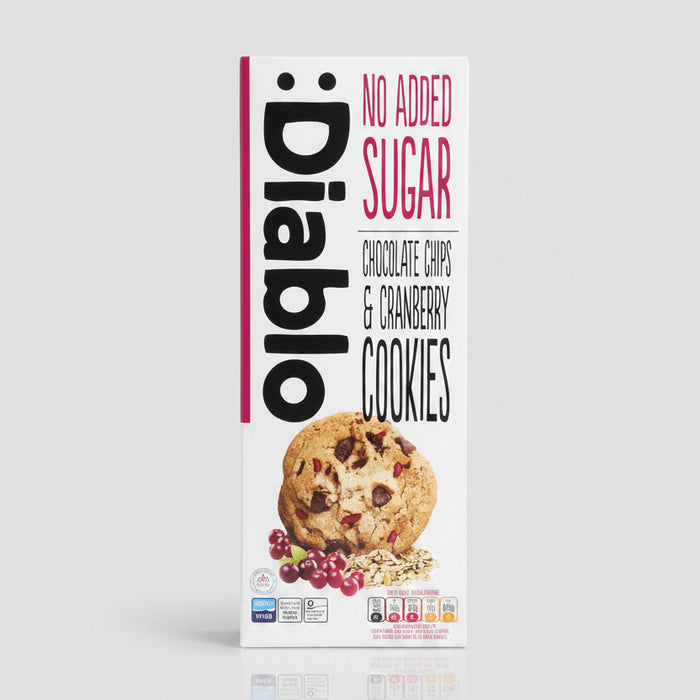 Diablo No Added Sugar Chocolate Chips & Cranberry Cookies 176g