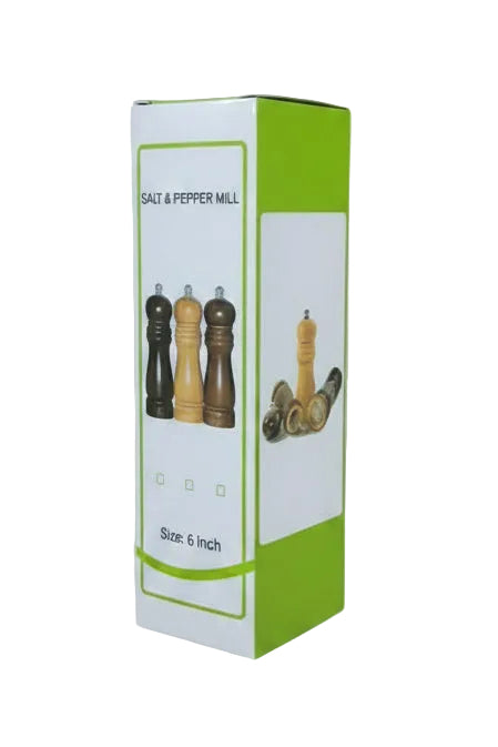Wooden Salt & Pepper Mill (6 Inch)