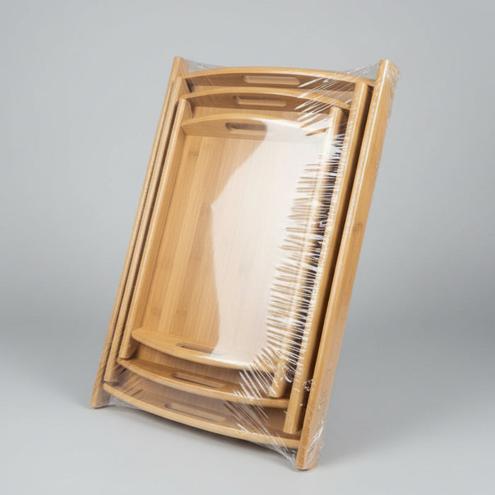 Wooden Nesting Serving Trays (Set of 3)