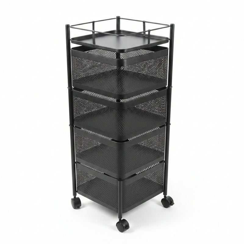 Kitchen Totating Storage Shelves Rack