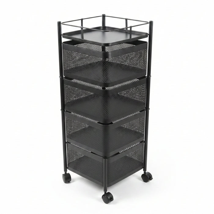 Kitchen Totating Storage Shelves Rack
