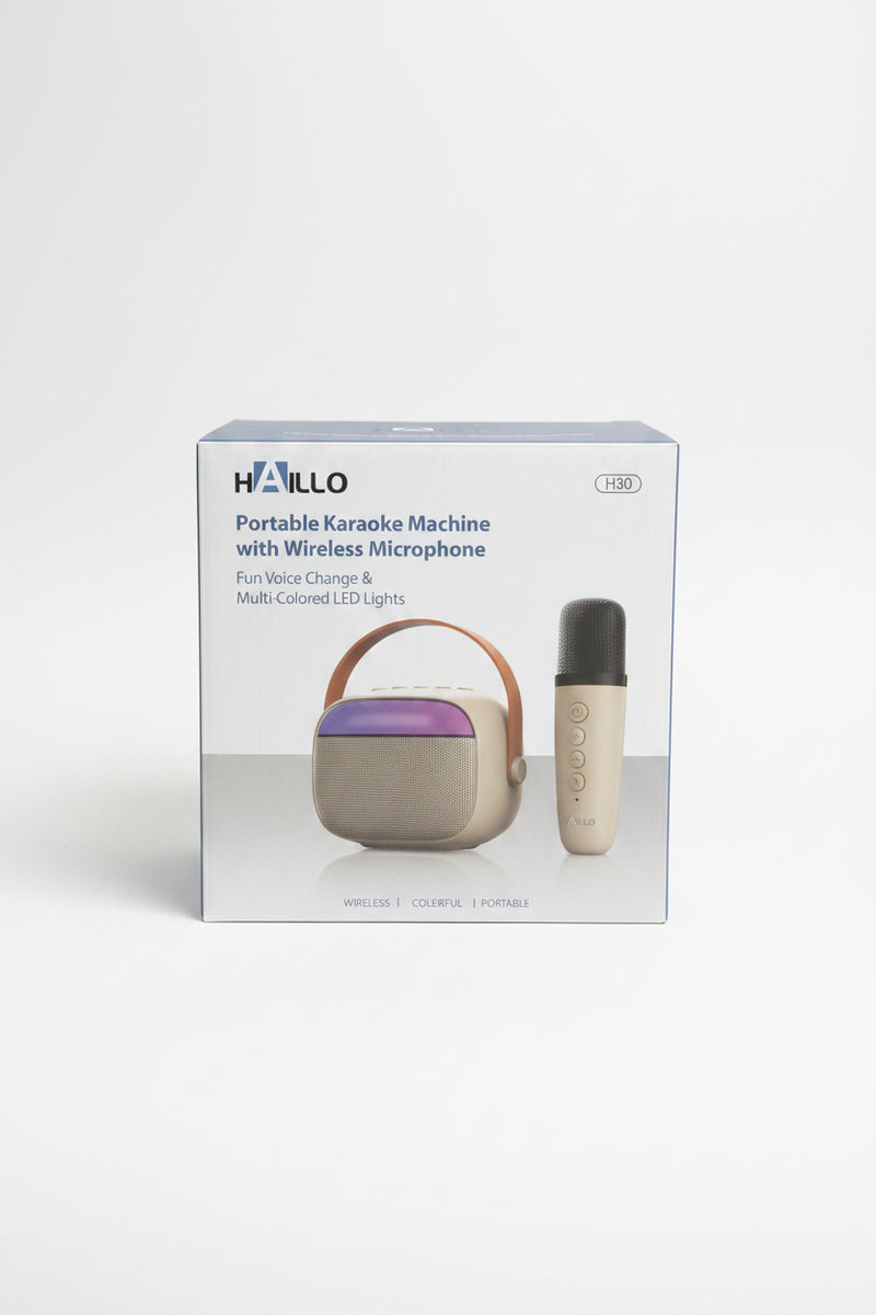 Portable Karaoke Machine with Wireless 1  Microphone