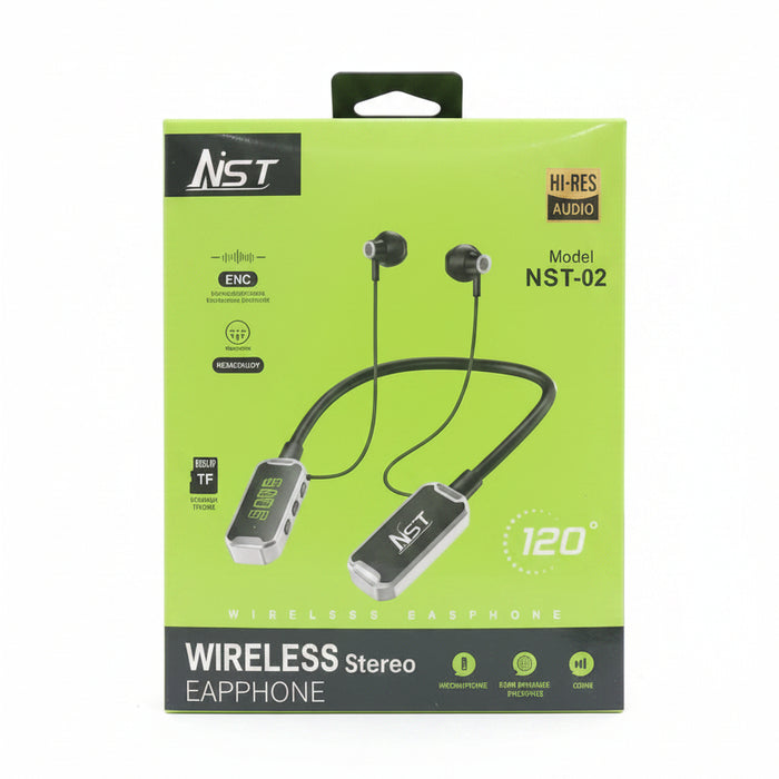 NST N-02 Wireless Stereo Neckband Earphones