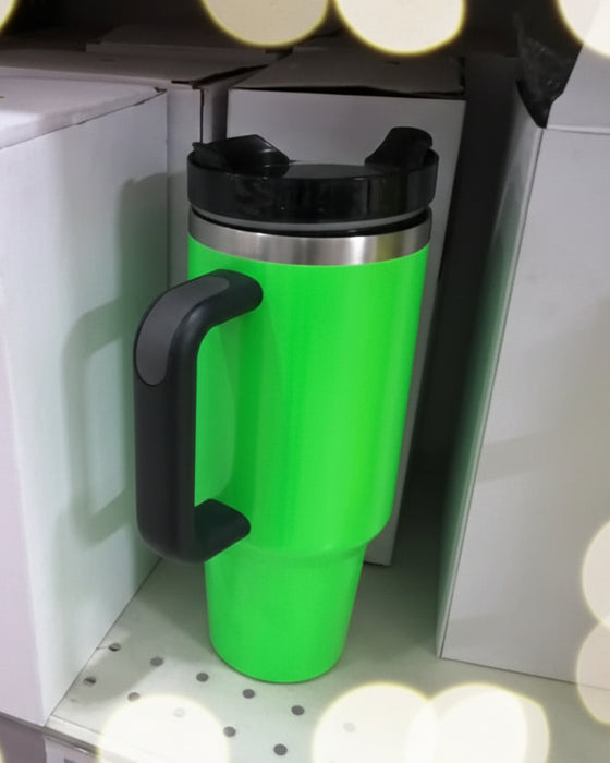 Neon Yellow Insulated Travel Tumbler 1L