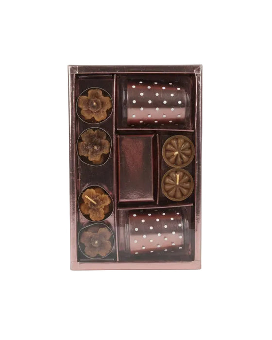 Decorative Flower Tealight Candle Holder Gift Set