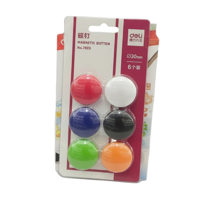 Deli Colorful Magnetic Buttons Pack (No. 7825)