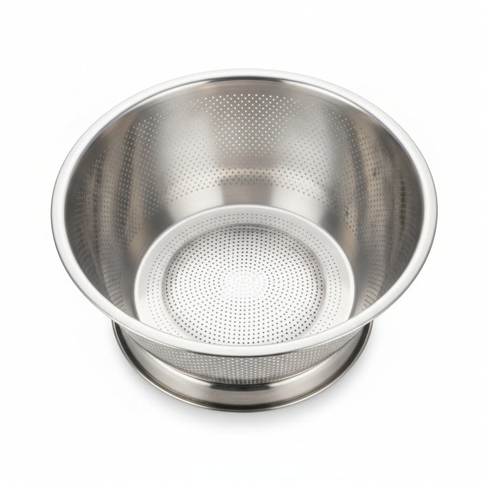Stainless Steel Colander Bowl (Micro-Perforated Strainer)