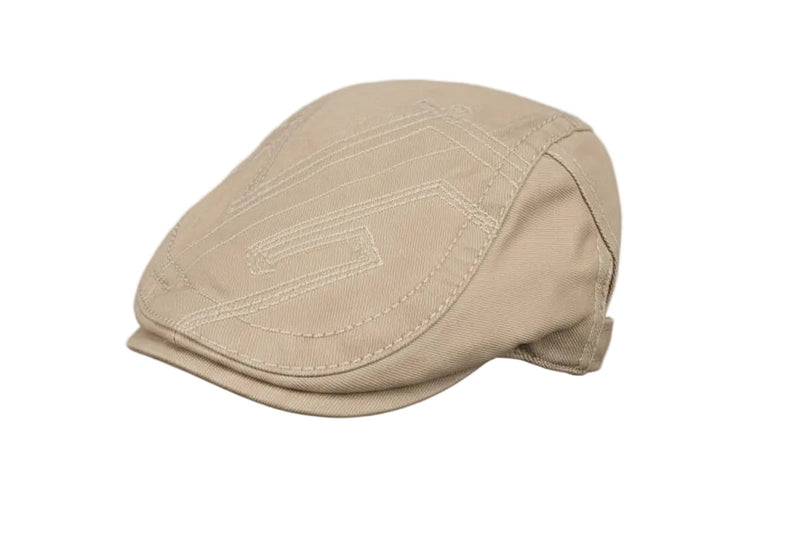 Classic Khaki Cotton Flat Cap