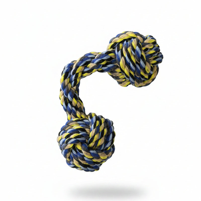 Two-Knot Braided Cotton Rope Dog Toy