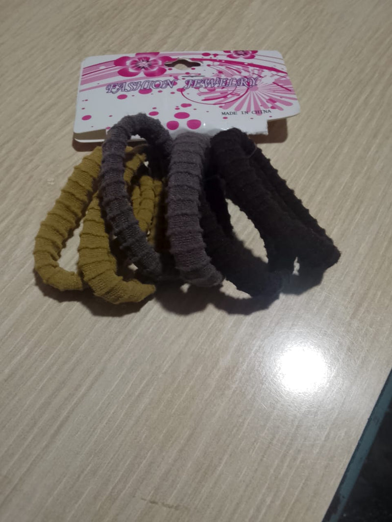 Elastic Ribbed Hair Ties Set