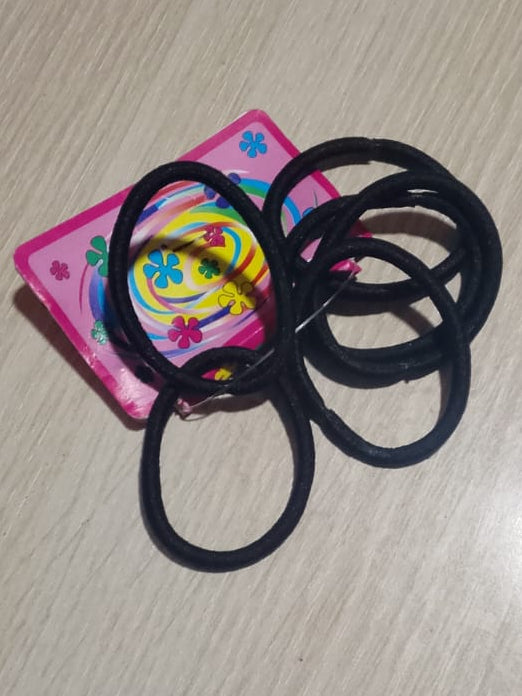 Black Elastic Hair Bands Set Small