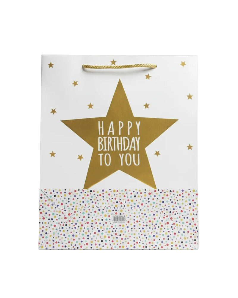 Gold Star "Happy Birthday To You" Gift Bag 31*32*10 cm