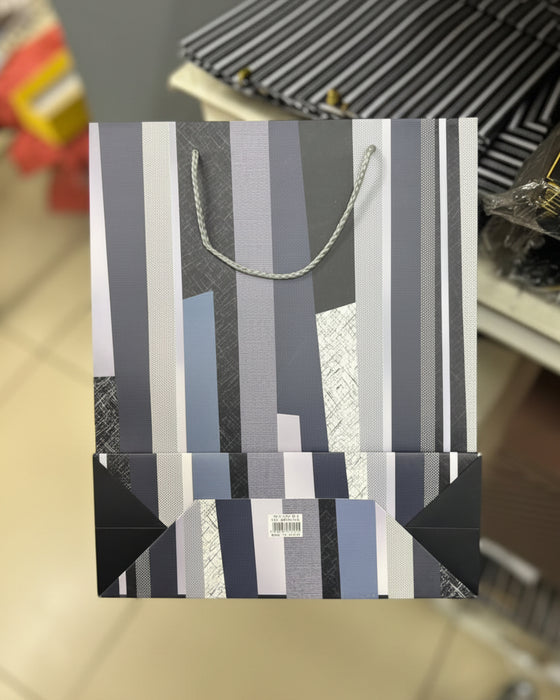 Modern Geometric Striped Paper Gift Bag 31*32*10 cm