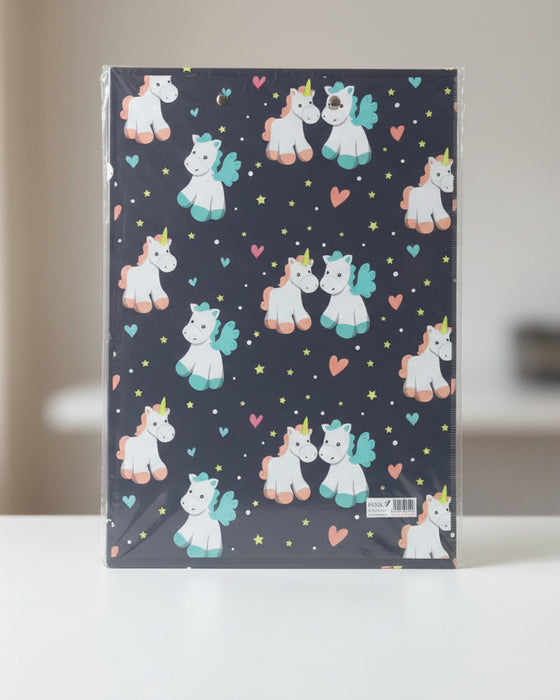 Unicorn Pattern Plastic Clipboard A4