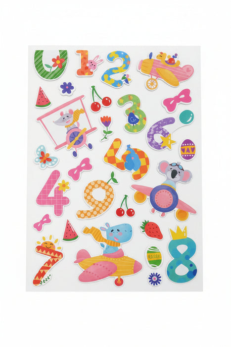 Alphabet & Jungle Animal Wall Sticker Sheet A2