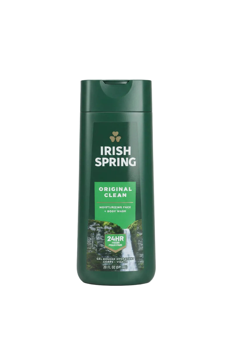 Irish Spring Original Clean Moisturizing Face + Body Wash 591ML