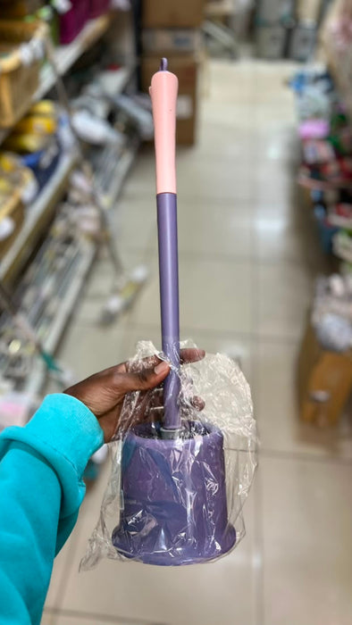 Purple and Pink Toilet Cleaning Brush