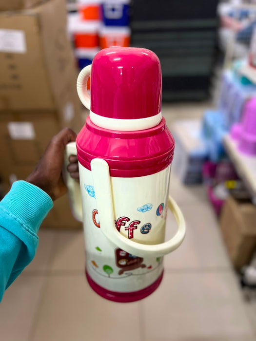 Magenta Printed Thermal Flask 1.8L