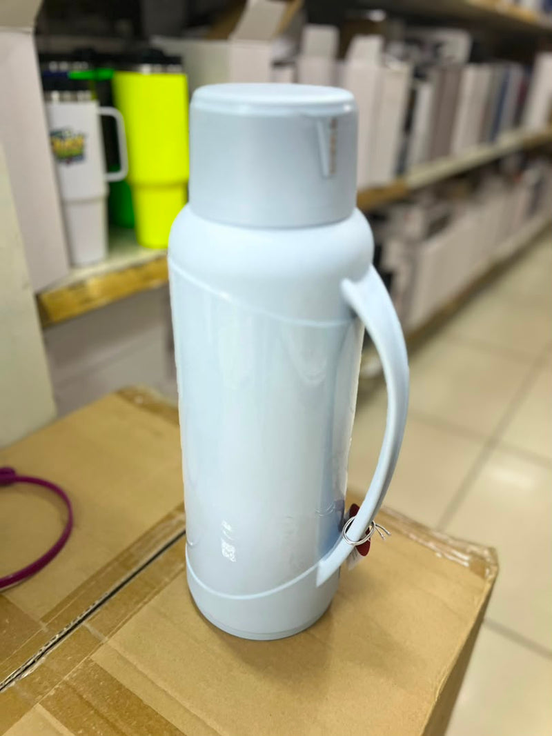 Hellblaue große Thermoskanne 2L