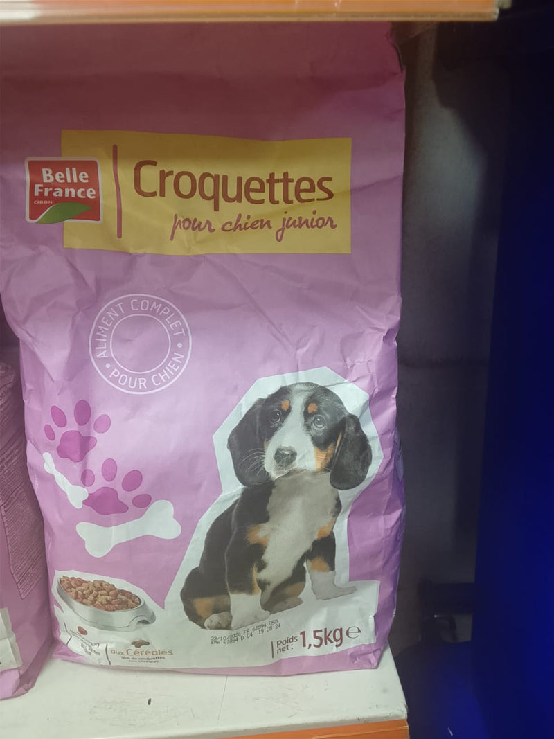 Belle France Kroketten für Junior-Hunde (Trockenfutter für Junior-Hunde / Welpenfutter) 1,5 kg