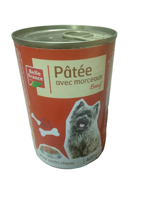 Belle France Pâtée avec morceaux Bœuf Pour petits chiens 400g