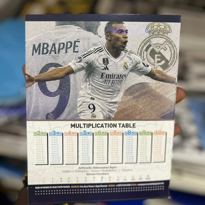 Real Madrid Kylian Mbappé 9 Exercise Book (120 Pages)