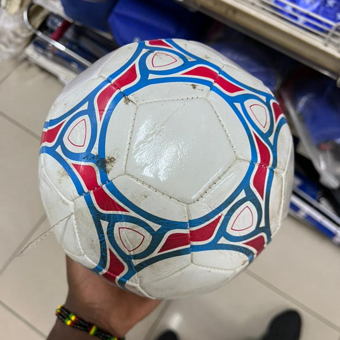 Classic Blue and Red Patterned Soccer Ball