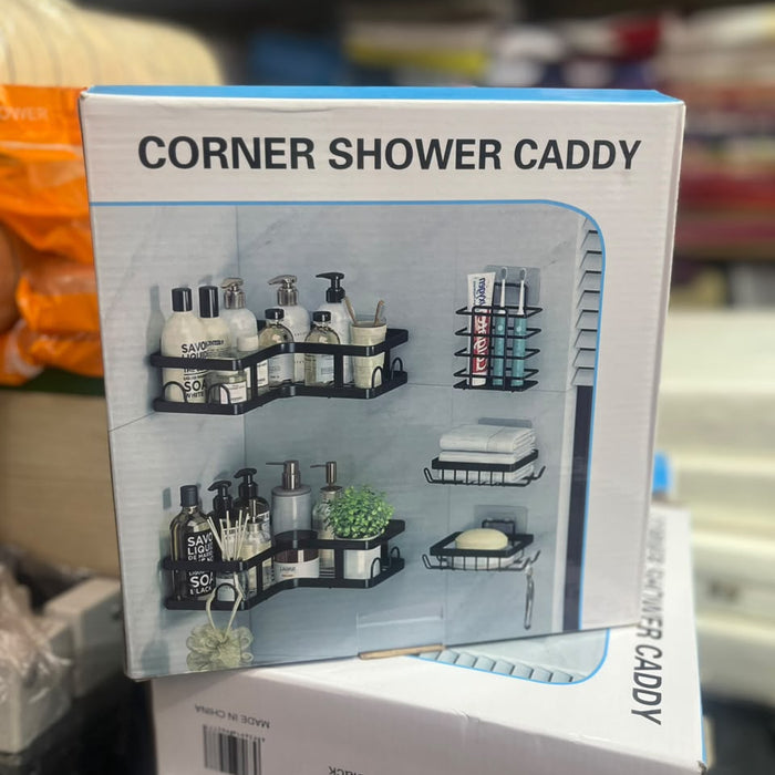 Black Corner Shower Caddy Set