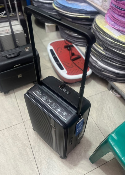 Black Wide-Handle Carry-On Suitcase 40L