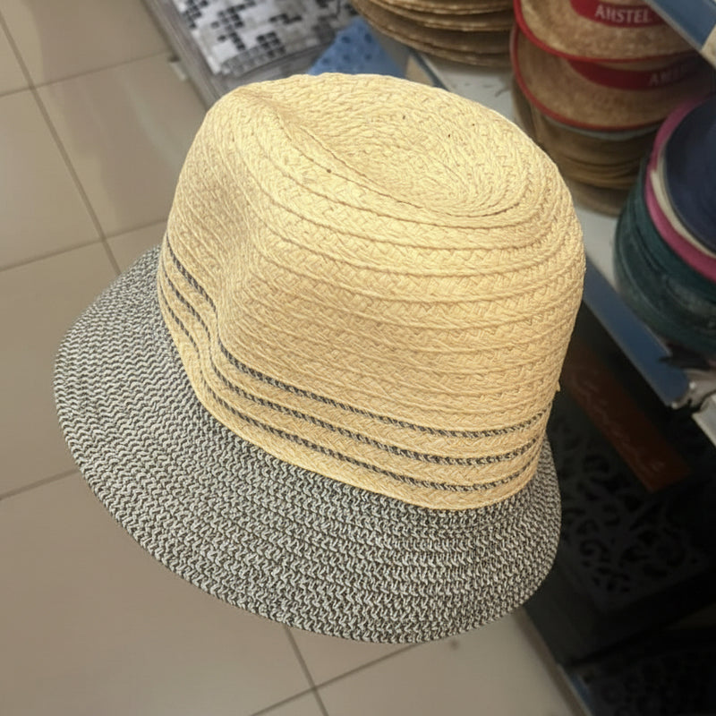 Two-Tone Straw Fedora