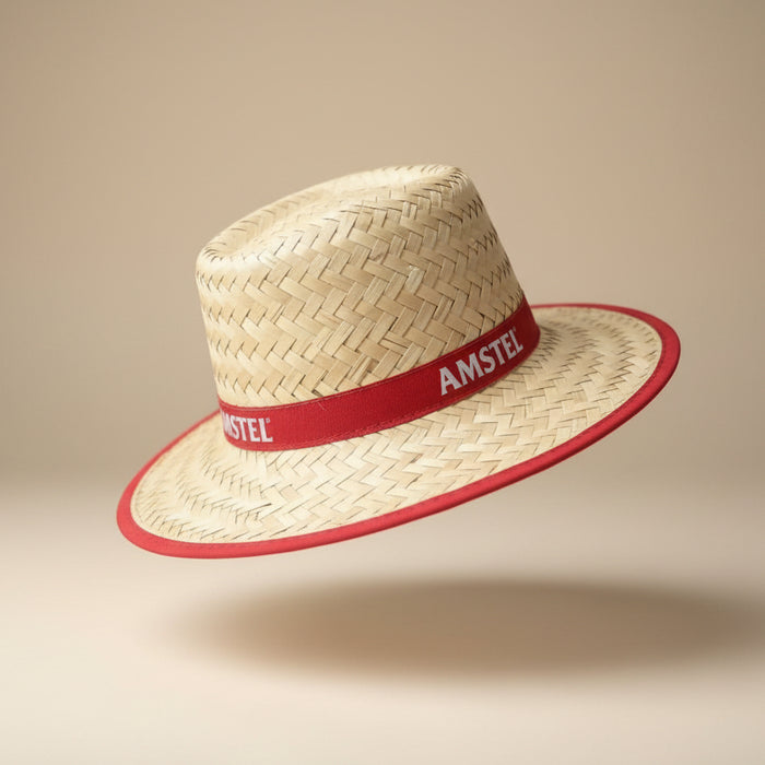 Amstel Branded Woven Straw Sun Hat