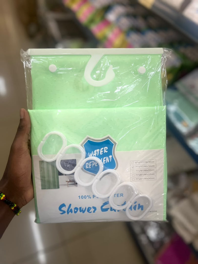 Shower Curtain - Light Green / Mint 180*180Cm