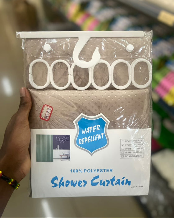 Shower Curtain - Beige / Taupe 180*180Cm