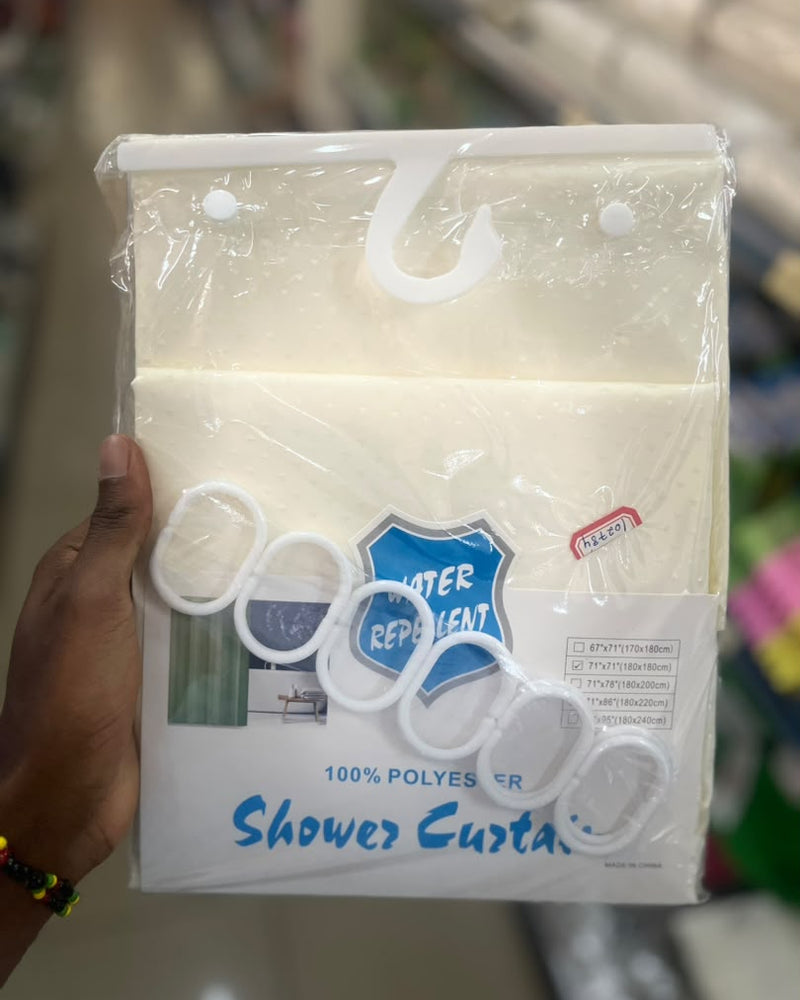 Shower Curtain Off-White 180*180Cm