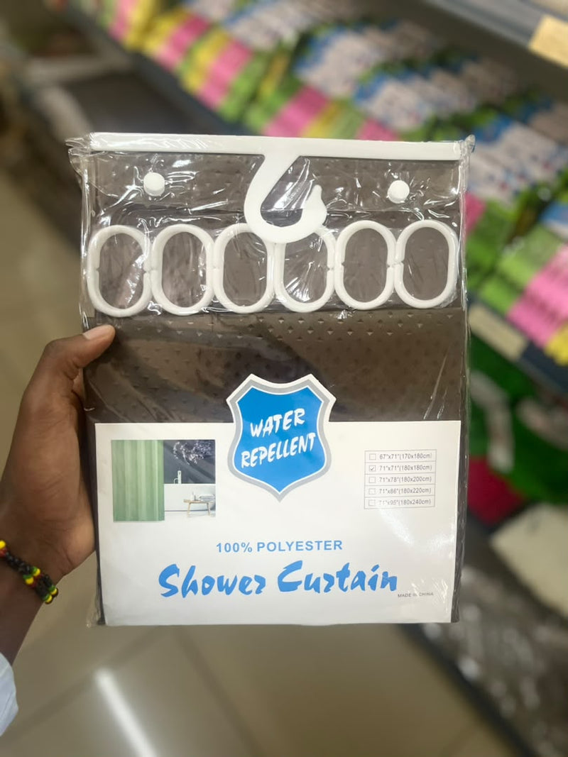 Shower Curtain - Dark Brown 180*180Cm