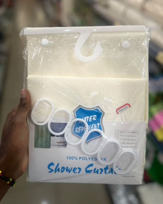 Shower Curtain Off-White 180*180Cm