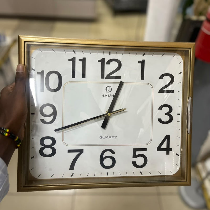 Haishi Square Quartz Wall Clock - Gold