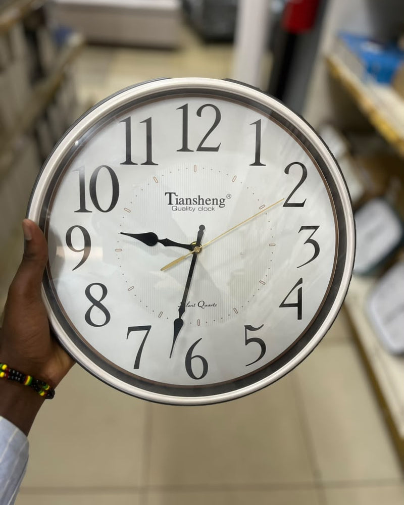 Tiansheng Round Silent Quartz Wall Clock