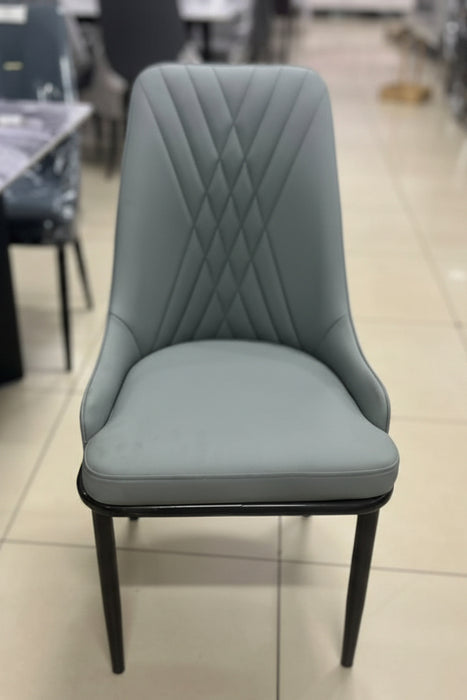 Modern Stitched Grey Dining Chair
