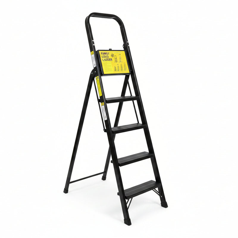 Folding 6-Step Metal Household Ladder