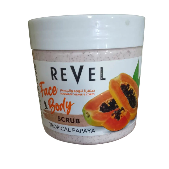 Revel Exfoliating Face & Body Scrub (Tropical Papaya)475ML