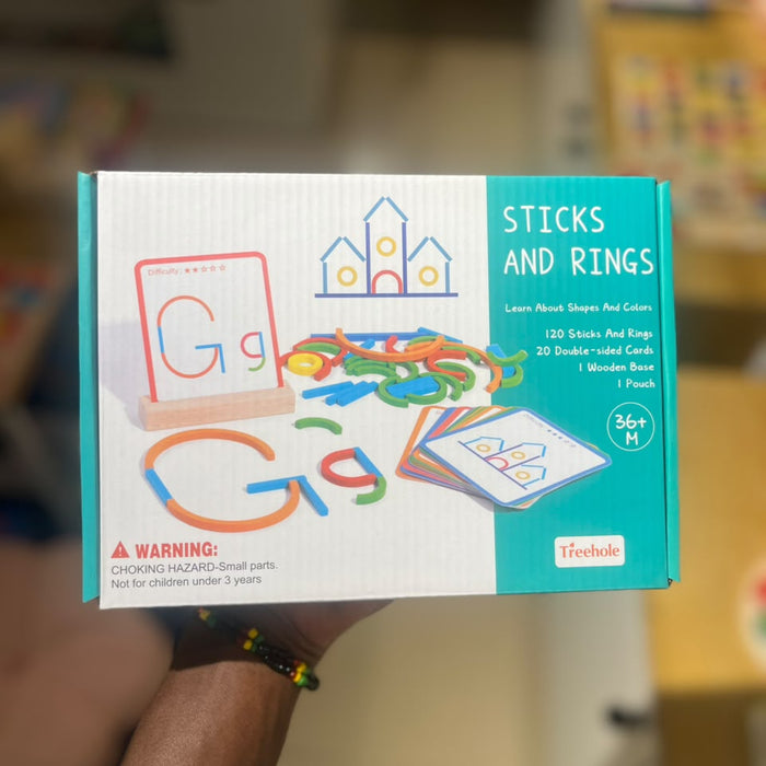 Sticks and Rings Educational Toy Set