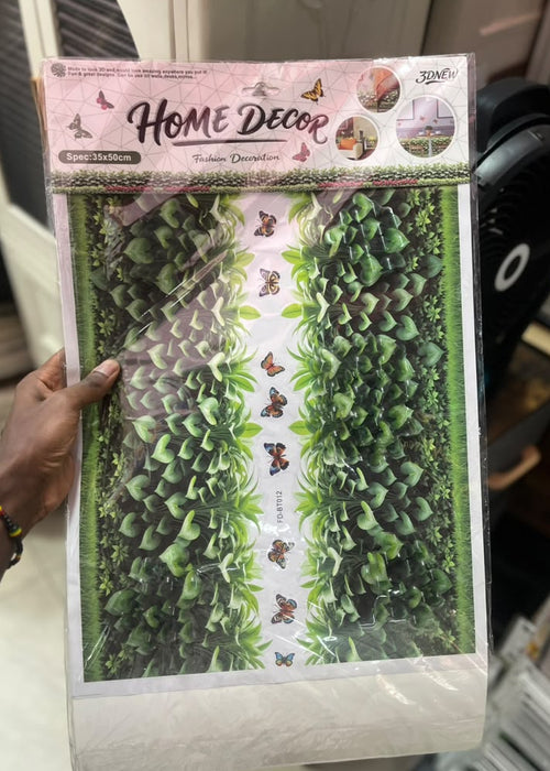 3D Greenery Leaves & Butterflies Wall Sticker 35x50 cm