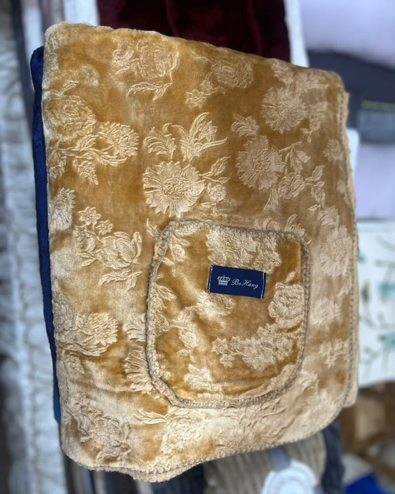 Embossed Floral Fleece Throw Blanket