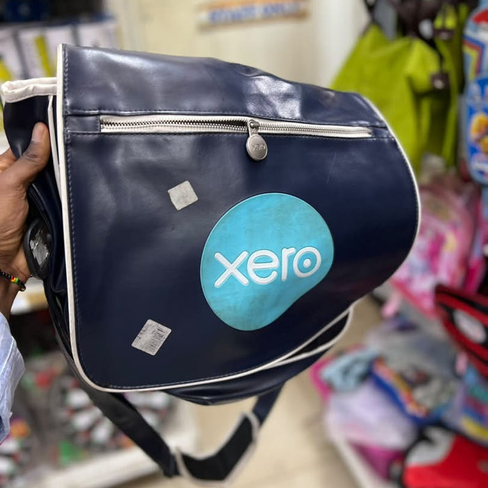 Xero Branded Navy Messenger Bag